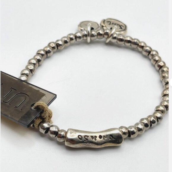 NWT UNO de 50 Bracelet Silver plated Suerte Beaded dangle elastic BOHO Charm S - Picture 7 of 14